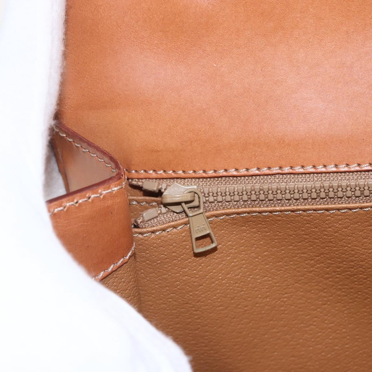 Celine Vintage Macadam Handbag Canvas And Leather Beige Canvas Handbag