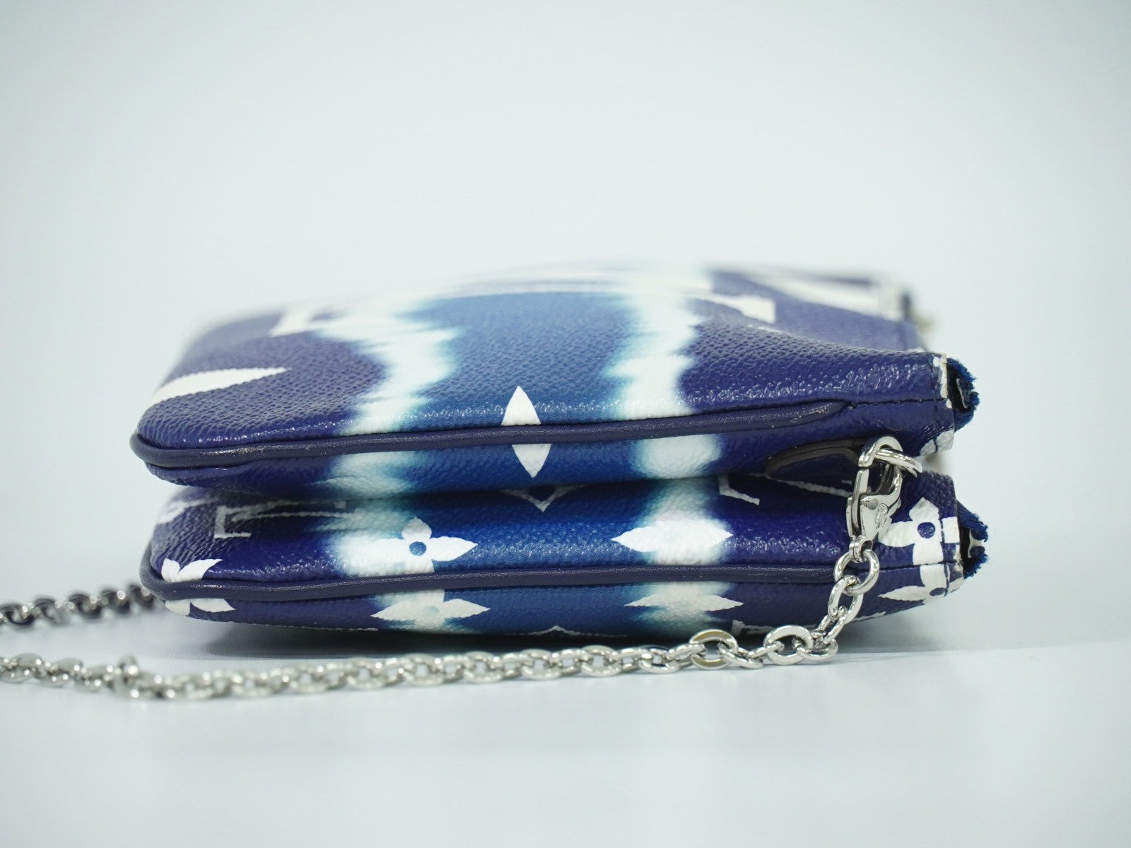 Louis Vuitton Double Zip Pochette Limited Edition Escale Monogram Giant Blue Canvas Shoulder Bag