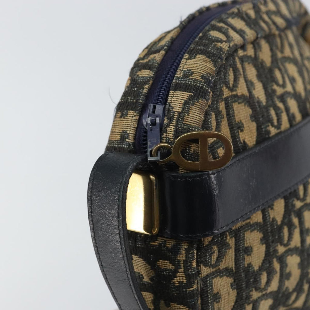 Christian Dior Vintage Trotter Shoulder Bag Canvas Navy Canvas Shoulder Bag Bag (Pre-Owned)