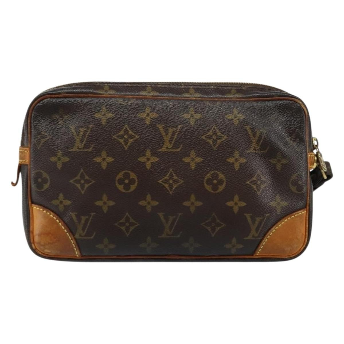 Louis Vuitton Marly Dragonne Clutch Monogram Canvas Brown Canvas Clutche & Pouche Bag