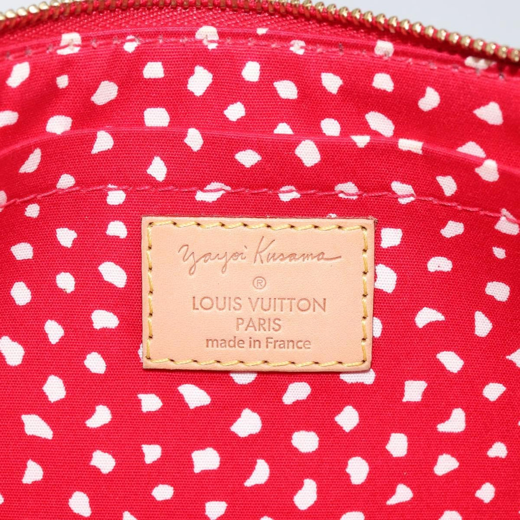 Louis Vuitton Pochette Accessoires Yayoi Kusama Painted Dots Monogram Vernis Red Patent_Leather Clutche & Pouche Bag