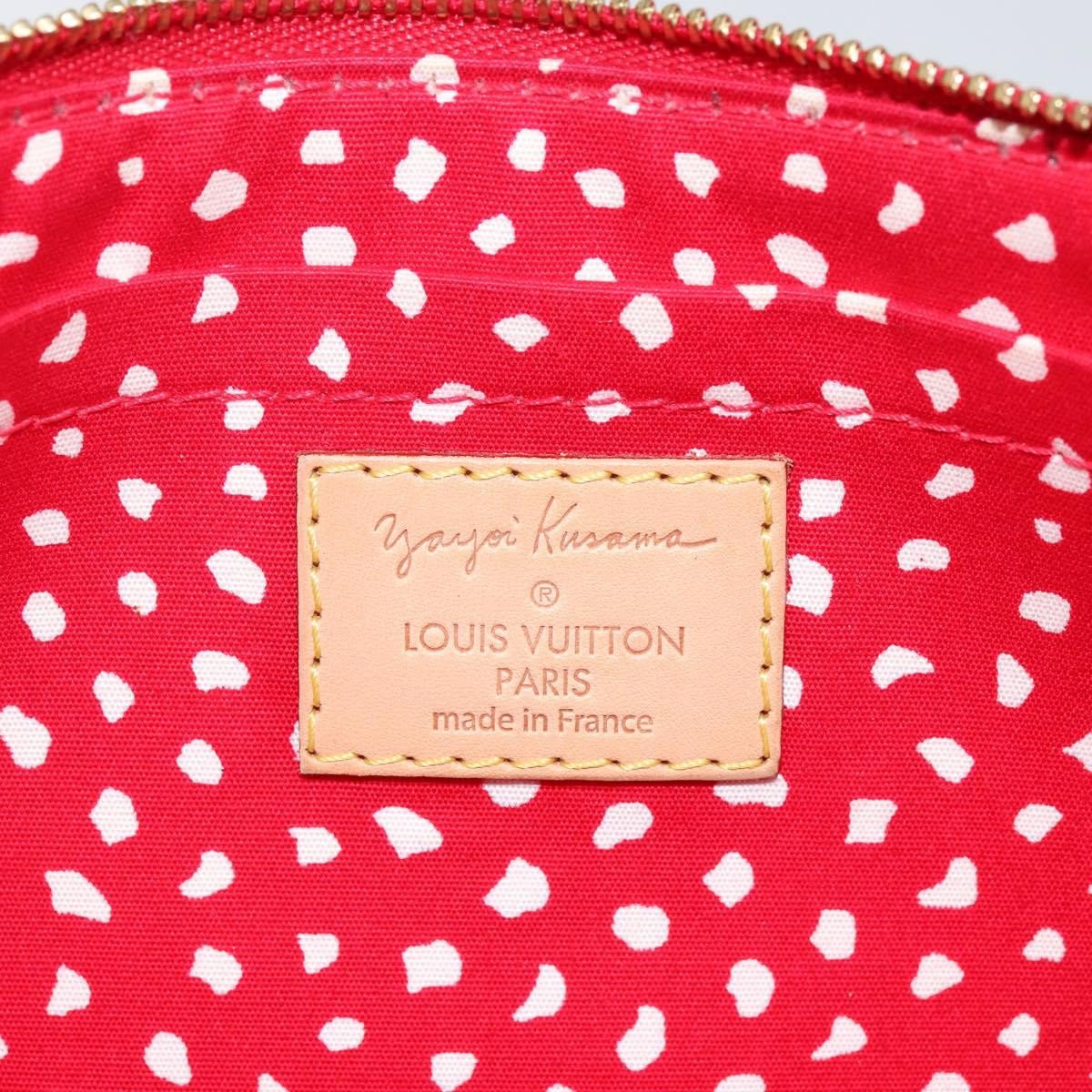 Louis Vuitton Pochette Accessoires Yayoi Kusama Painted Dots Monogram Vernis Red Patent_Leather Clutche & Pouche Bag