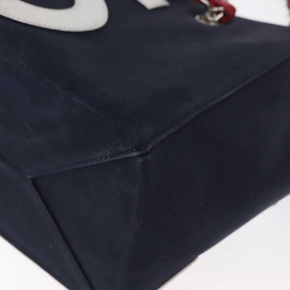 Chanel No.5 Tote Canvas And Leather Navy Canvas Tote Bag Bag