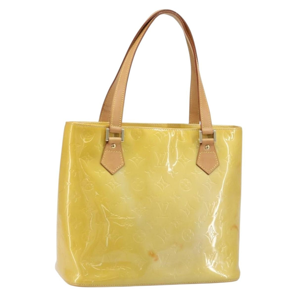 Louis Vuitton Houston Handbag Monogram Vernis Beige Patent_Leather Tote Bag