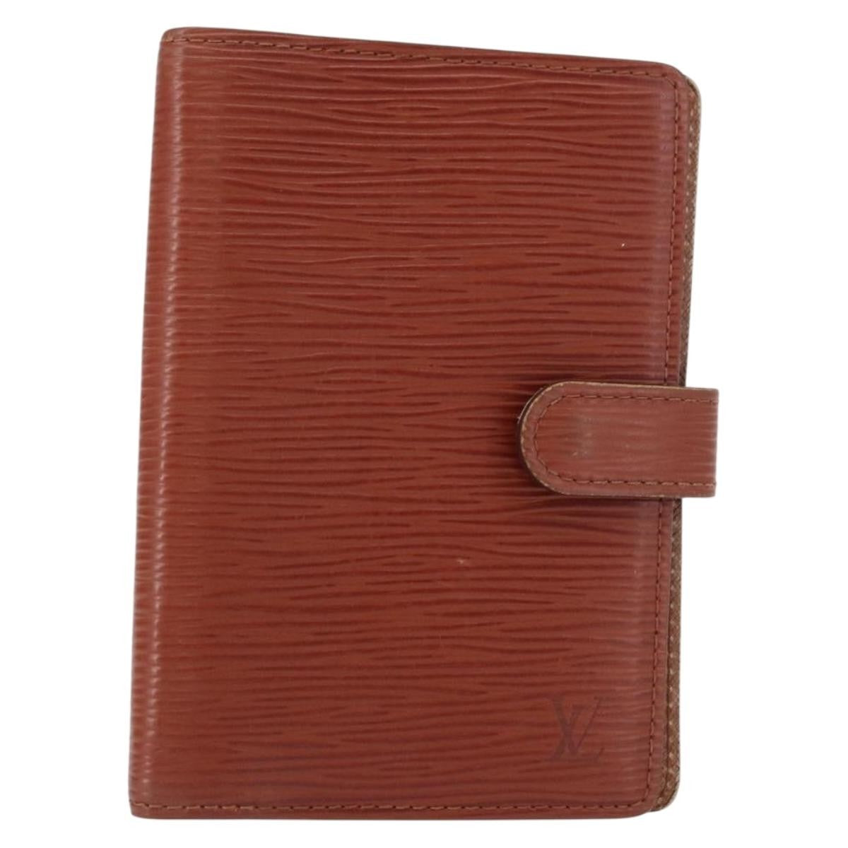 Louis Vuitton Agenda Cover Epi Leather Brown Leather Wallets Accessory