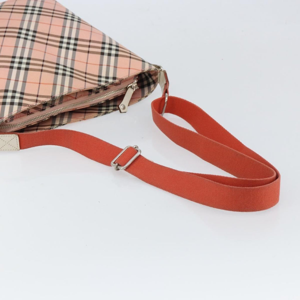 Burberry Nova Check Shoulder Bag Canvas Pink Canvas Shoulder Bag