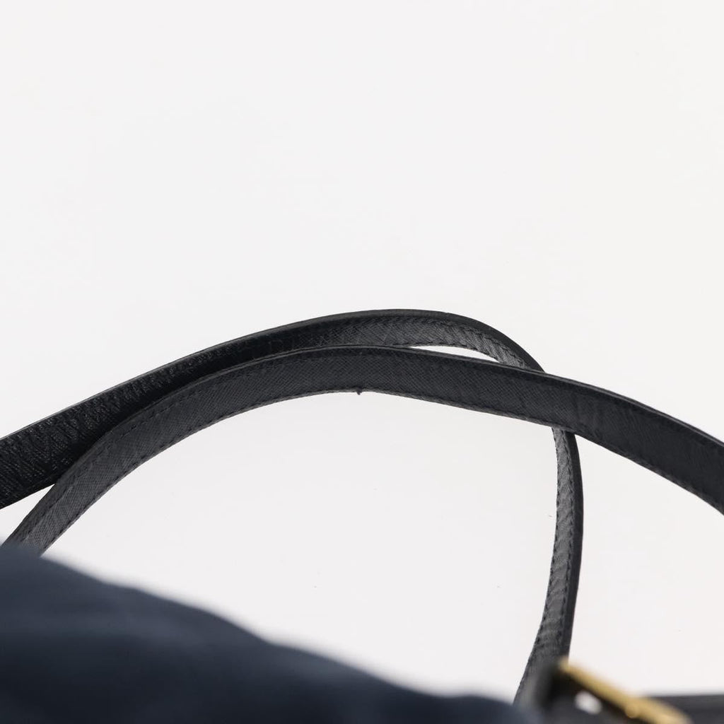 Prada Buckle Backpack Quilted Tessuto Navy Nylon Backpack Bag