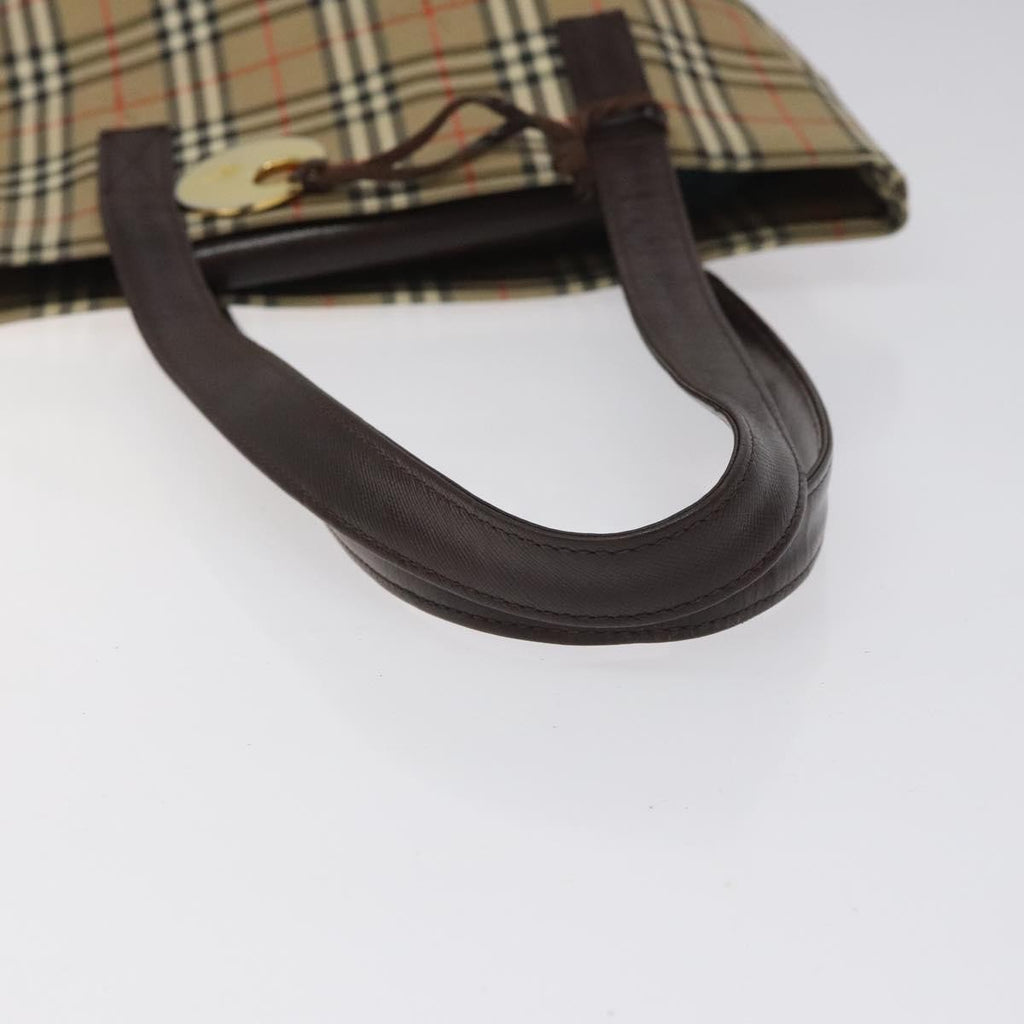Burberry Nova Check Tote Canvas And Leather Beige Canvas Tote Bag