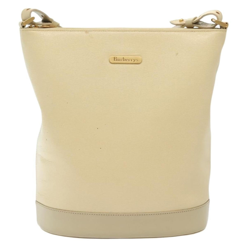 Burberry Shoulder Bag Leather Beige Leather Shoulder Bag