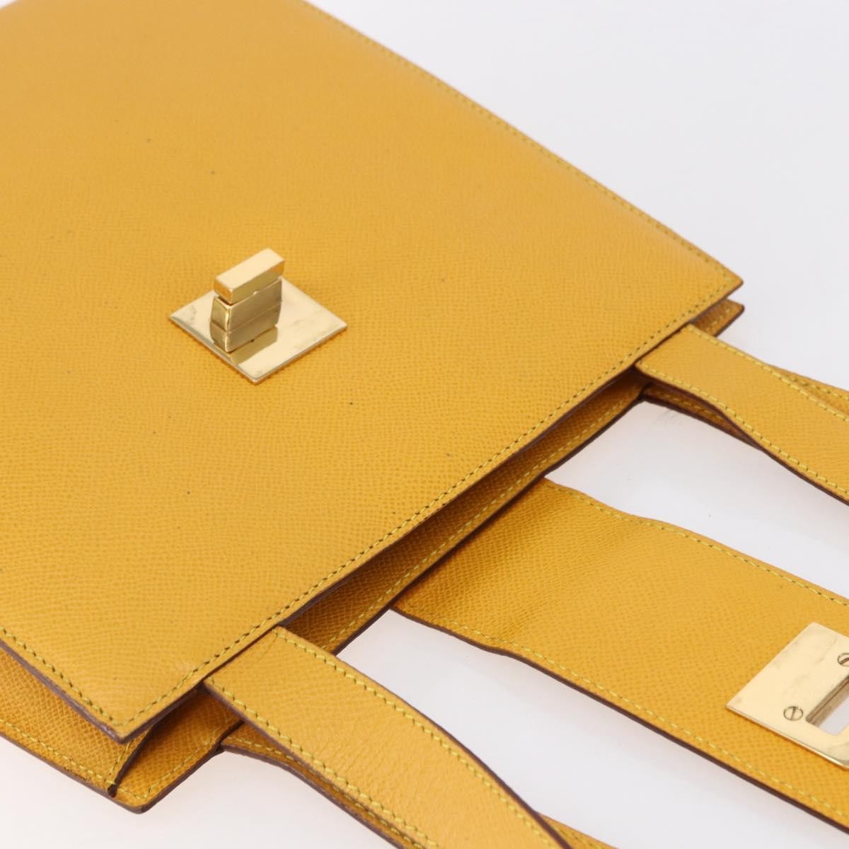 Celine Vintage Shoulder Bag Leather Yellow Leather Shoulder Bag Bag