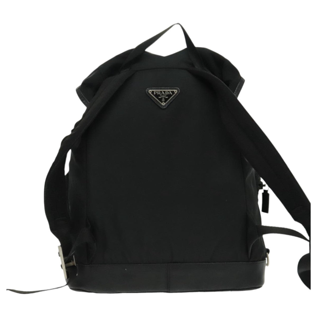Prada Double Front Pocket Backpack Tessuto Black Nylon Backpack Bag