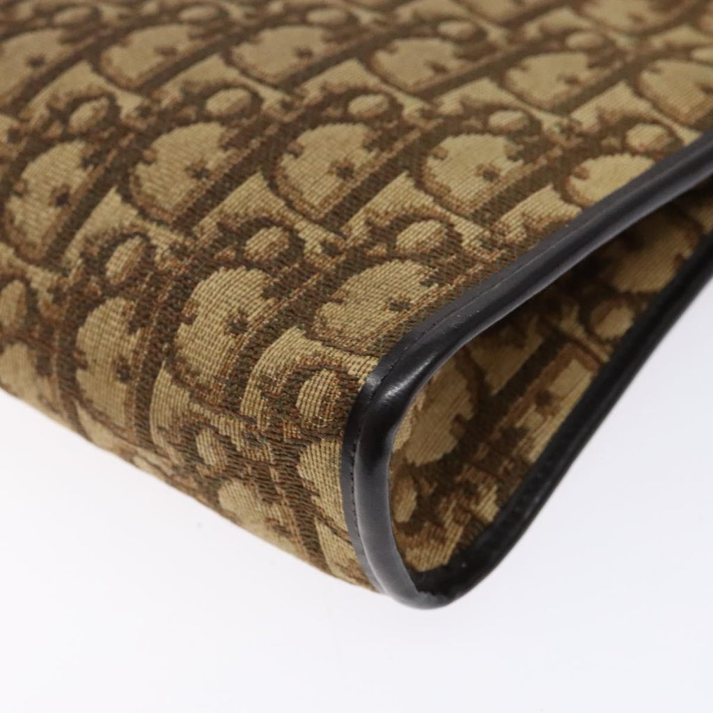 Christian Dior Vintage Trotter Shoulder Bag Canvas Brown Canvas Bag (Pre-Owned)