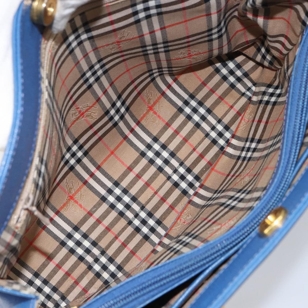 Burberry Vintage Handbag Leather Blue Leather Handbag