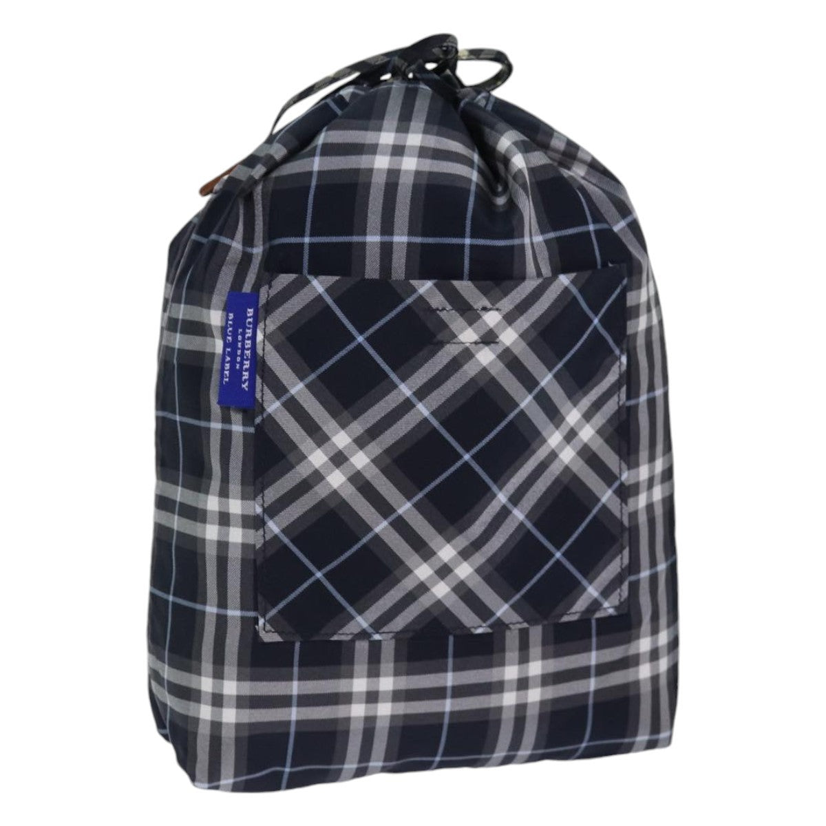 Burberry Nova Check Blue Label Nylon Black Nylon Clutche & Pouche Bag