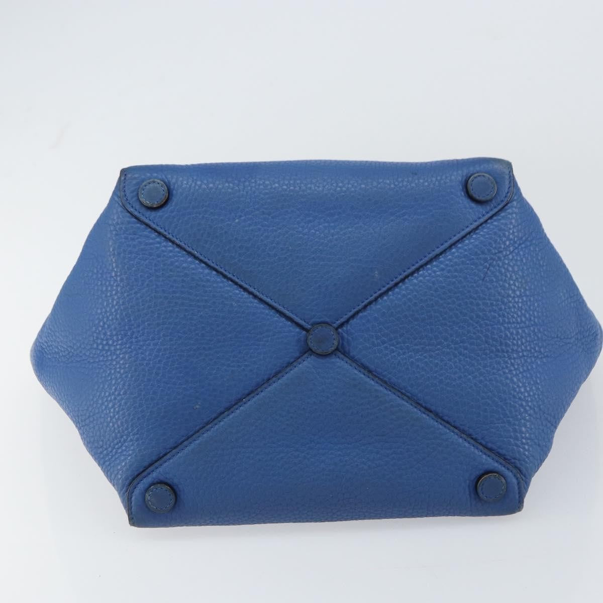 Prada Tote Vitello Daino Vitello Daino Blue Leather Tote Bag Bag