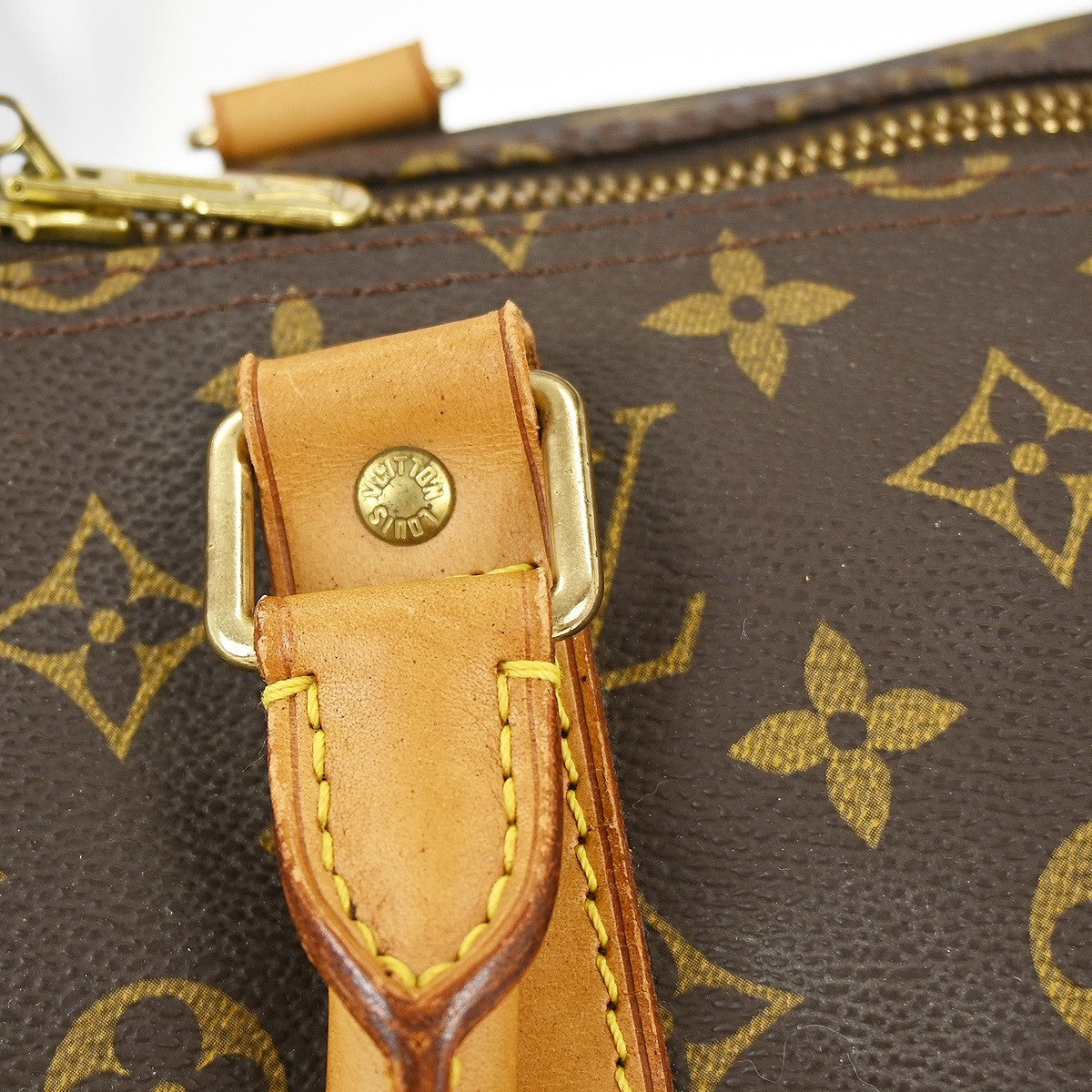Louis Vuitton Keepall Bag Monogram Canvas Brown Canvas Travel Bag