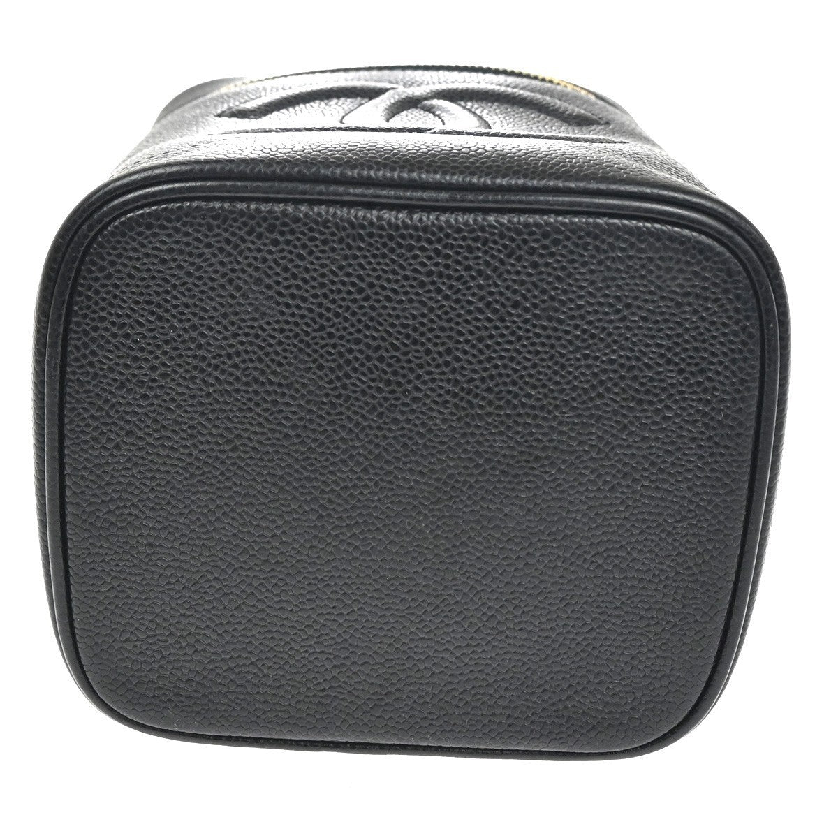Chanel Vintage Timeless Cosmetic Case Caviar Black Leather Handbag