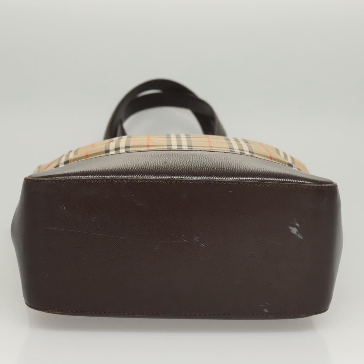 Burberry Nova Check Tote Canvas And Leather Beige Canvas Tote Bag