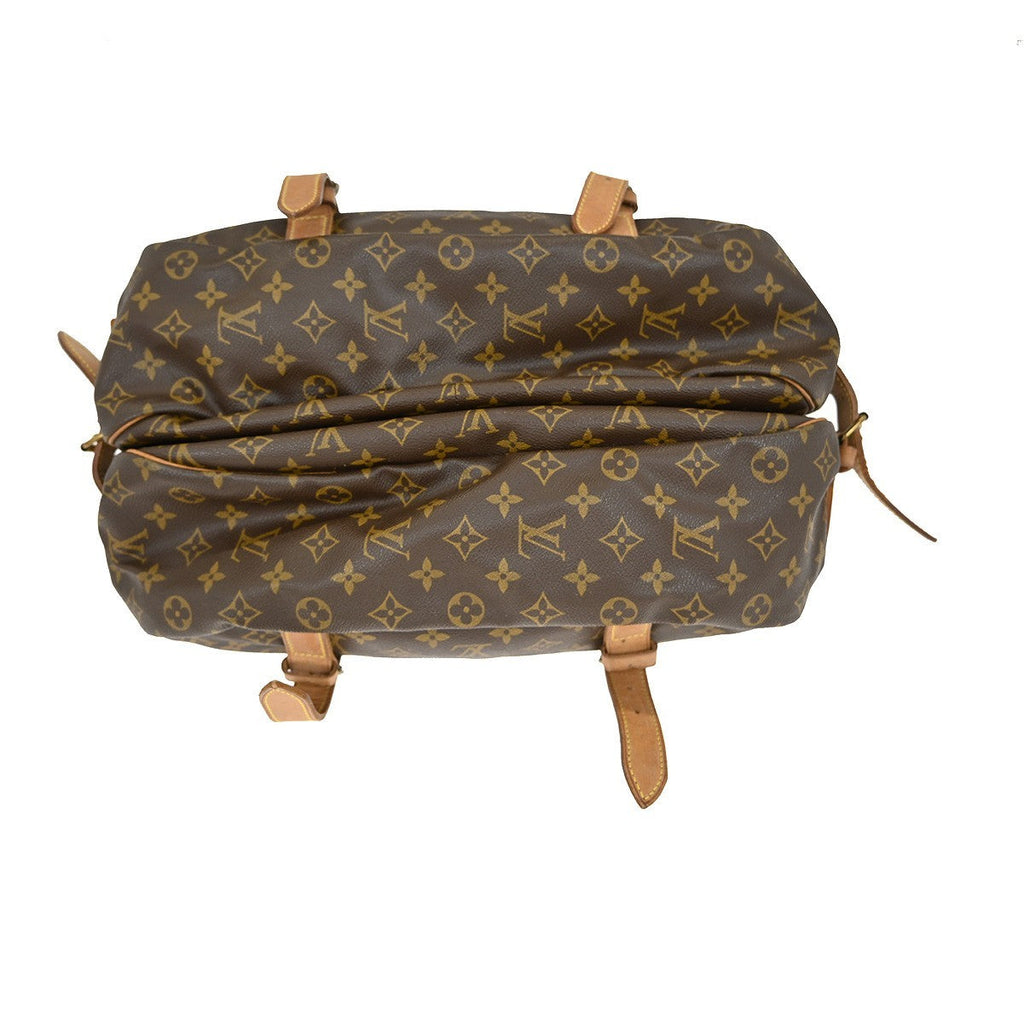 Louis Vuitton Saumur Handbag Monogram Canvas Brown Canvas Shoulder Bag