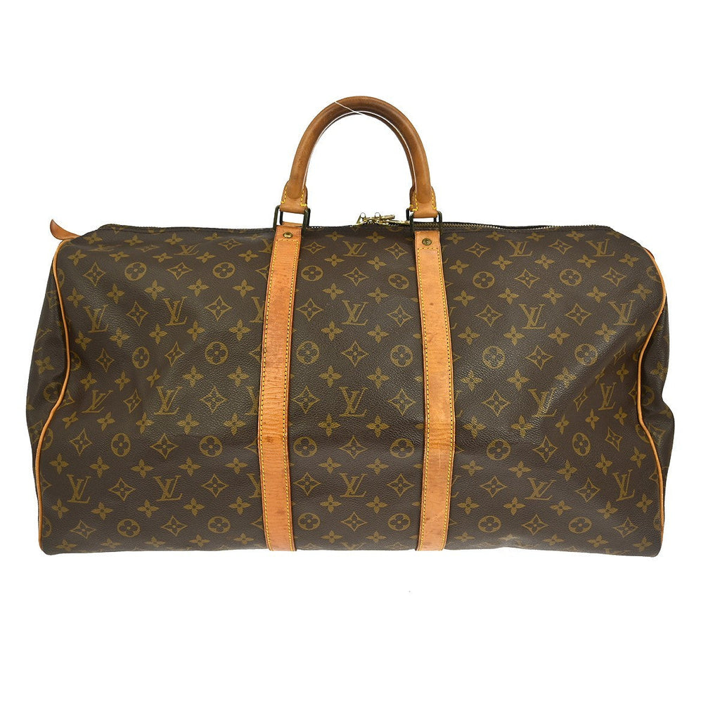 Louis Vuitton Keepall Bag Monogram Canvas Brown Canvas Travel Bag