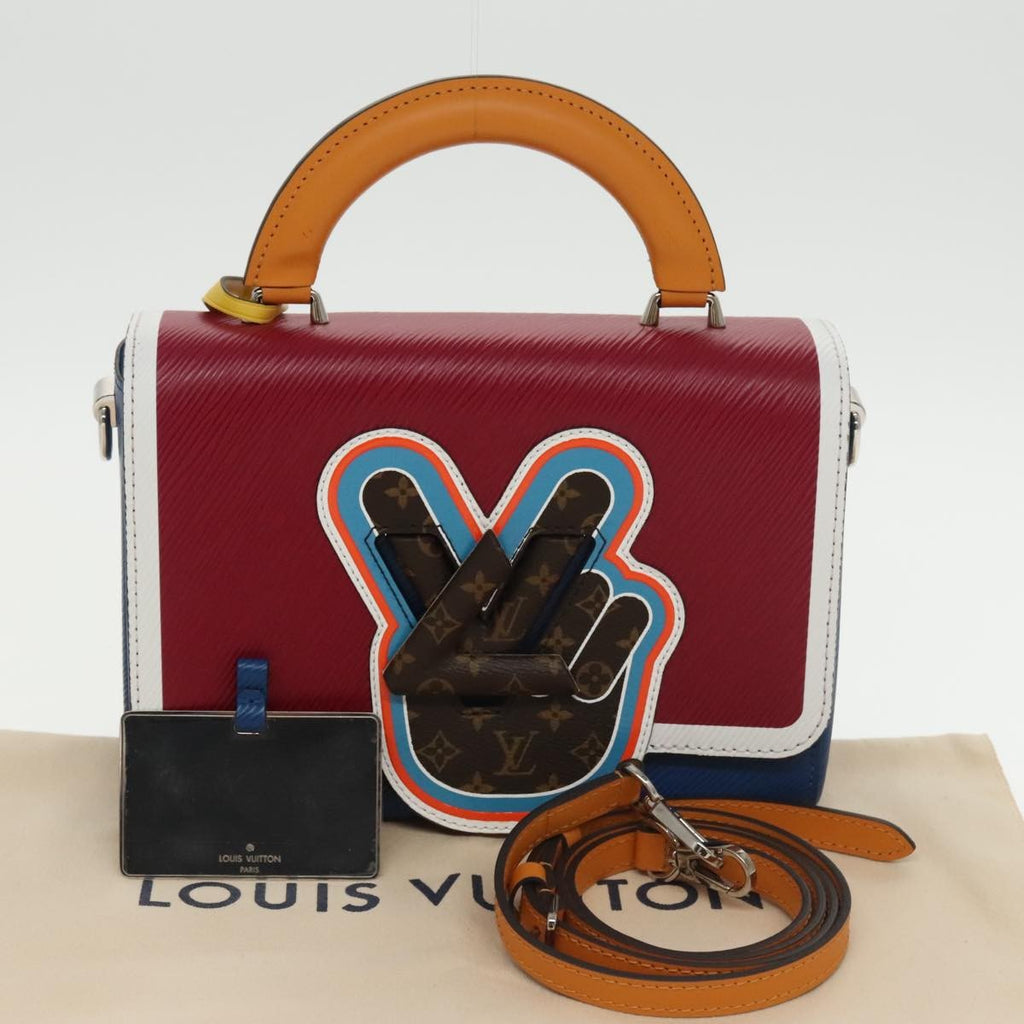 Louis Vuitton Twist Top Handle Bag Limited Edition Peace Love Epi And Monogram Canvas Multicolour Leather Bag