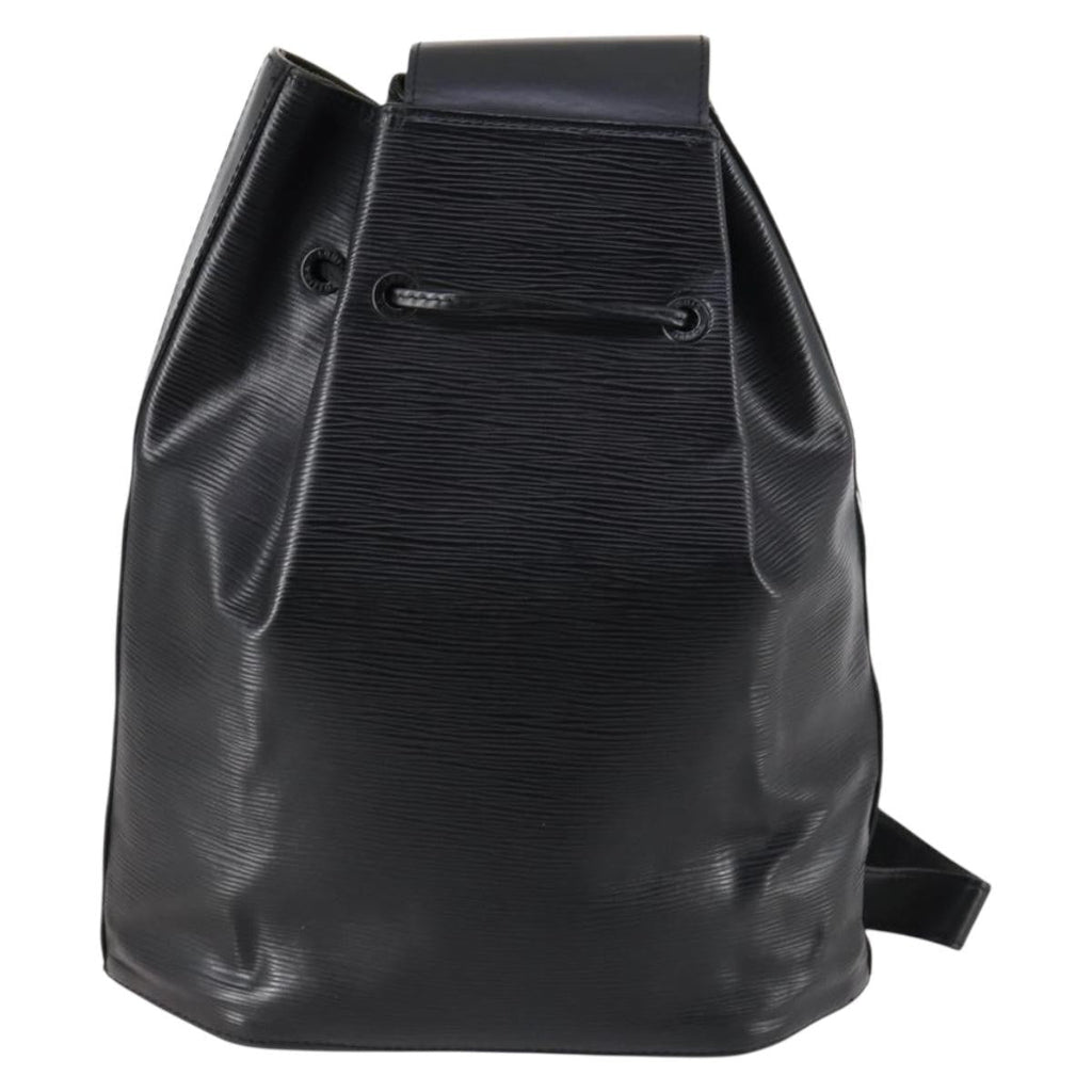 Louis Vuitton Sac A Dos Drawstring Backpack Epi Leather Black Leather Bag
