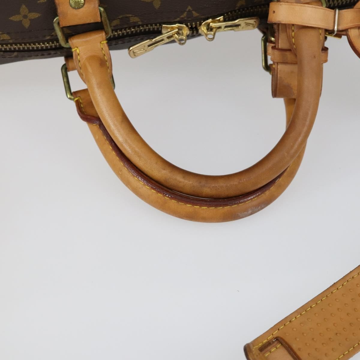 Louis Vuitton Keepall Bandouliere Bag Monogram Canvas Brown Canvas Travel Bag