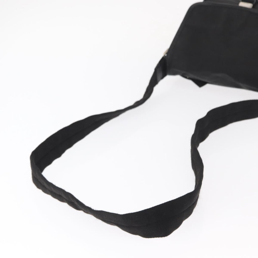 Prada Logo Flap Messenger Bag Tessuto Black Nylon Shoulder Bag Bag