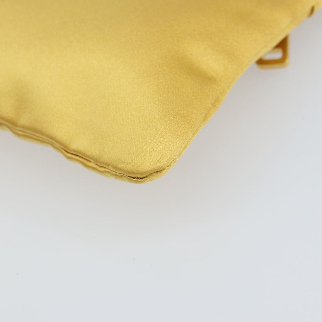 Prada Clutch Satin Gold Satin Clutche & Pouche Bag