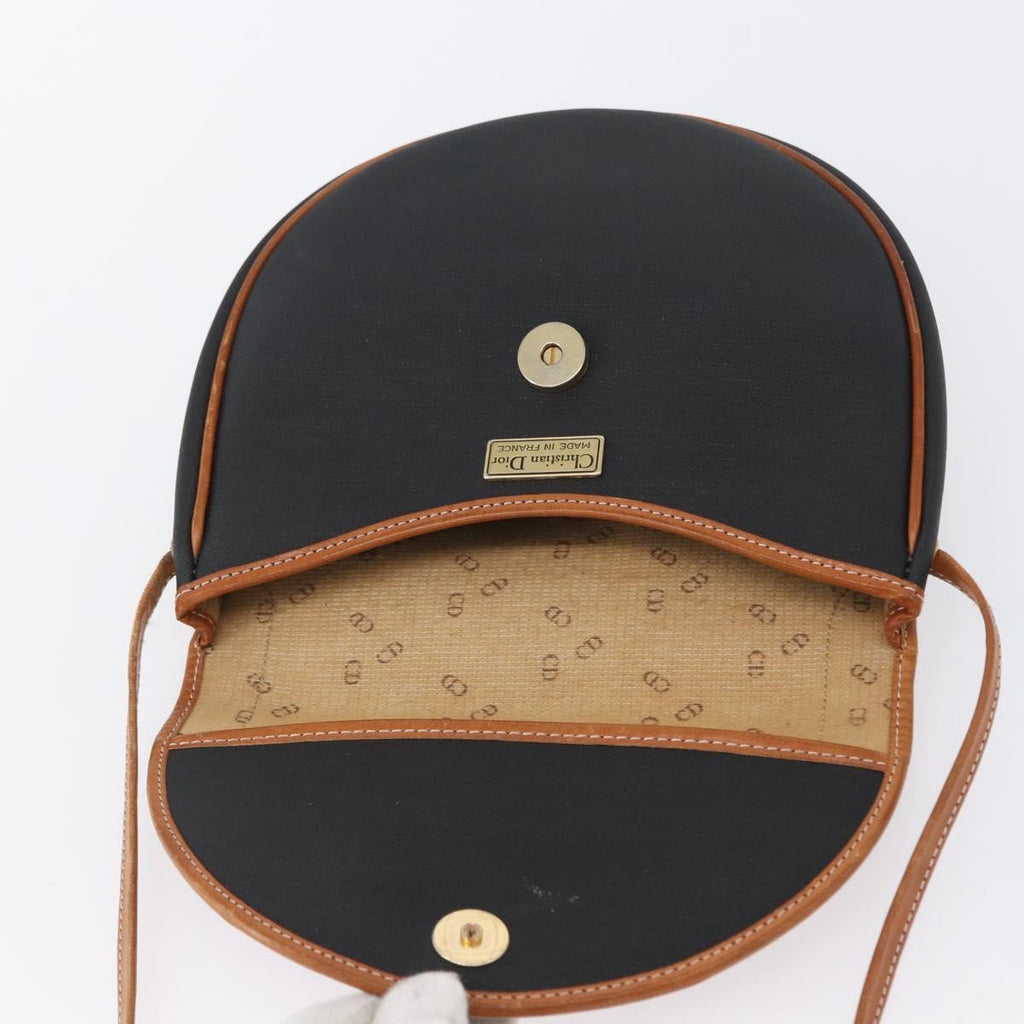 Christian Dior Vintage Shoulder Bag Canvas Black Canvas Shoulder Bag Bag (Pre-Owned)