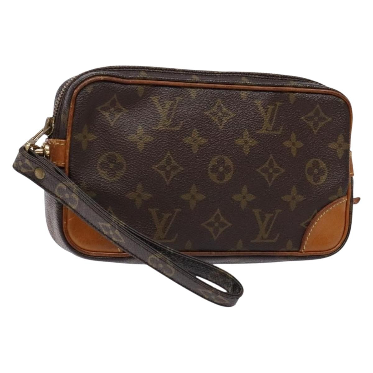 Louis Vuitton Marly Dragonne Clutch Monogram Canvas Brown Canvas Clutche & Pouche Bag