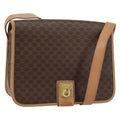 Celine Vintage Macadam Shoulder Bag Canvas And Leather Brown Canvas Shoulder Bag Bag