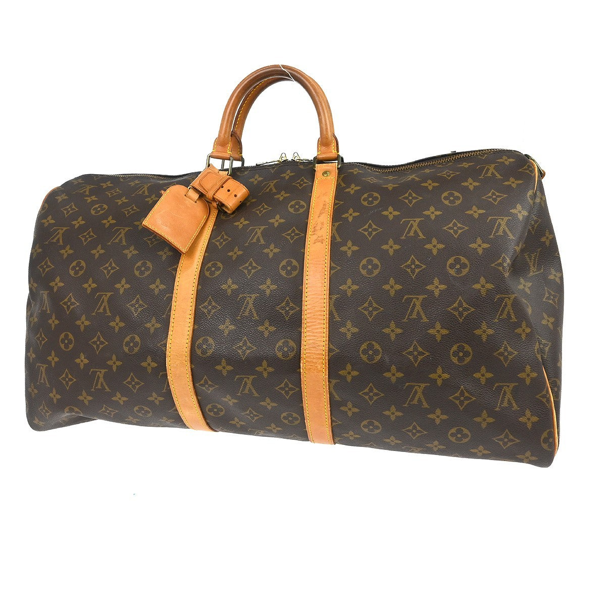 Louis Vuitton Keepall Bandouliere Bag Monogram Canvas Brown Canvas Travel Bag