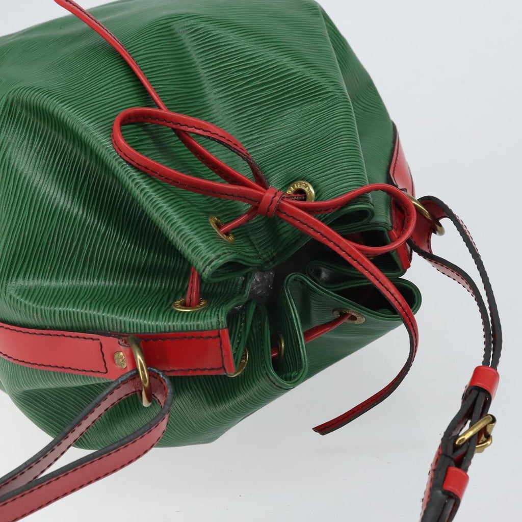 Louis Vuitton Bicolor Petit Noe Handbag Epi Leather Green Leather Shoulder Bag