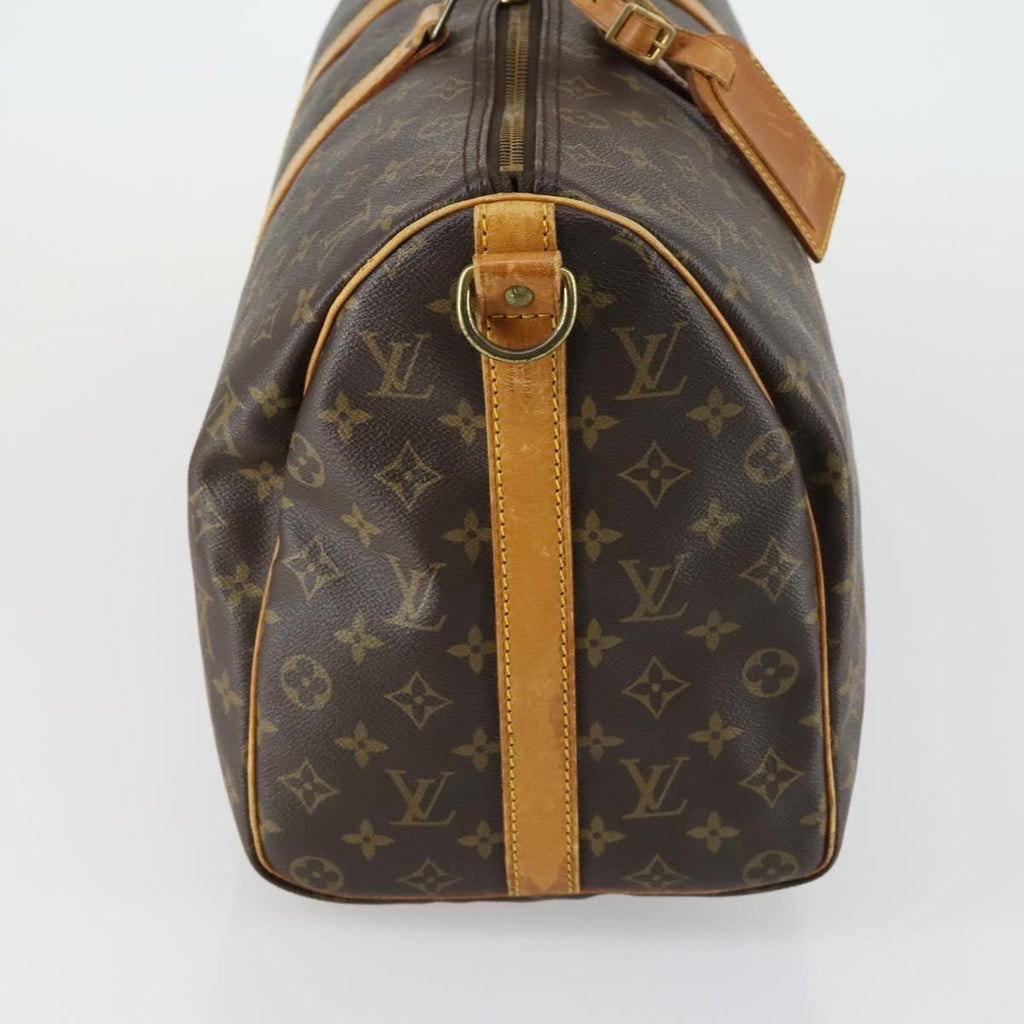 Louis Vuitton Keepall Bandouliere Bag Monogram Canvas Brown Canvas Travel Bag