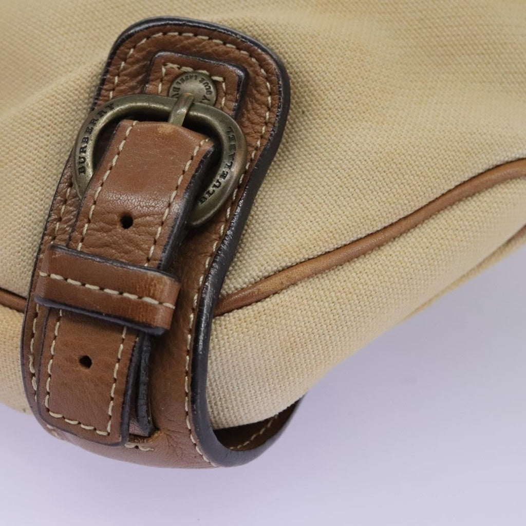 Burberry Blue Label Shoulder Bag Canvas Beige Canvas Shoulder Bag