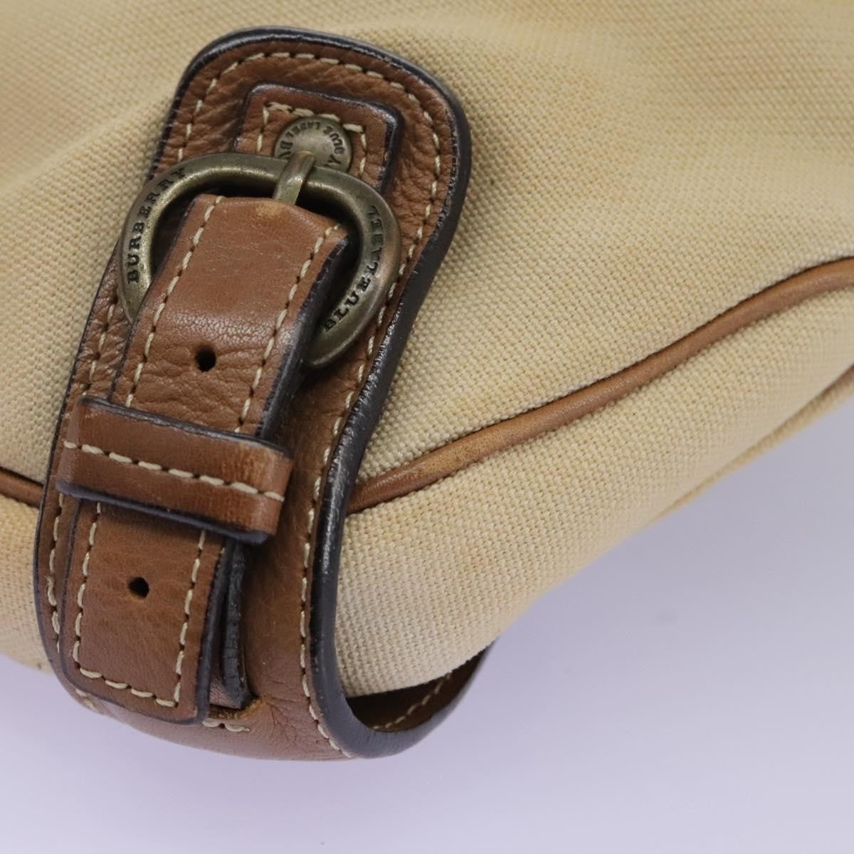 Burberry Blue Label Shoulder Bag Canvas Beige Canvas Shoulder Bag