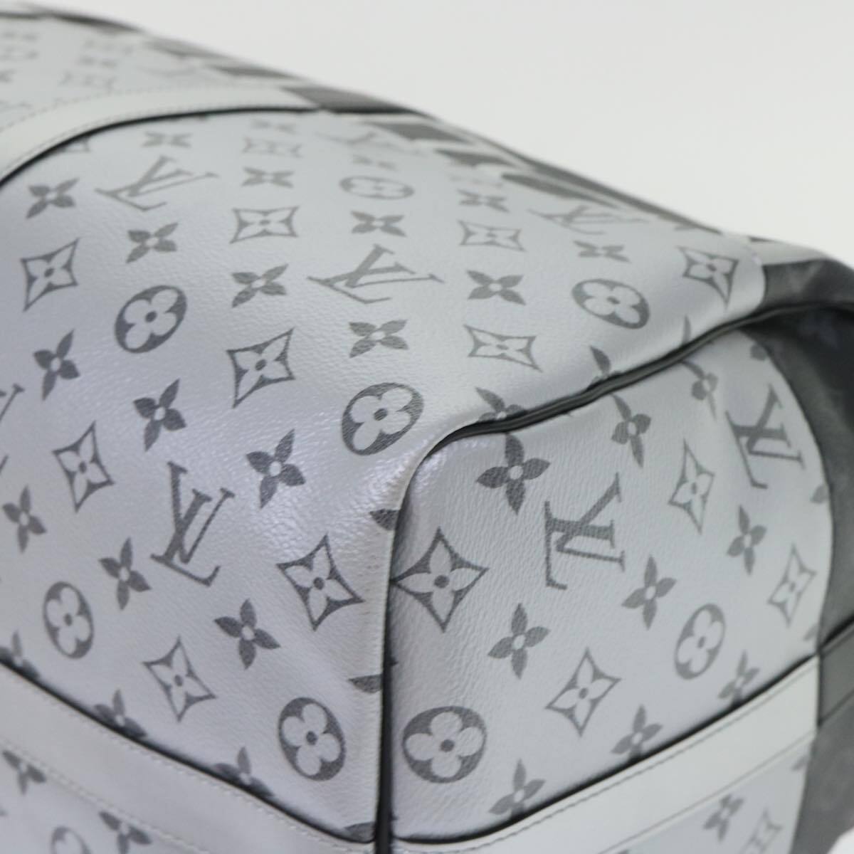 Louis Vuitton Keepall Bandouliere Bag Monogram Eclipse Split Canvas Black Canvas Bag