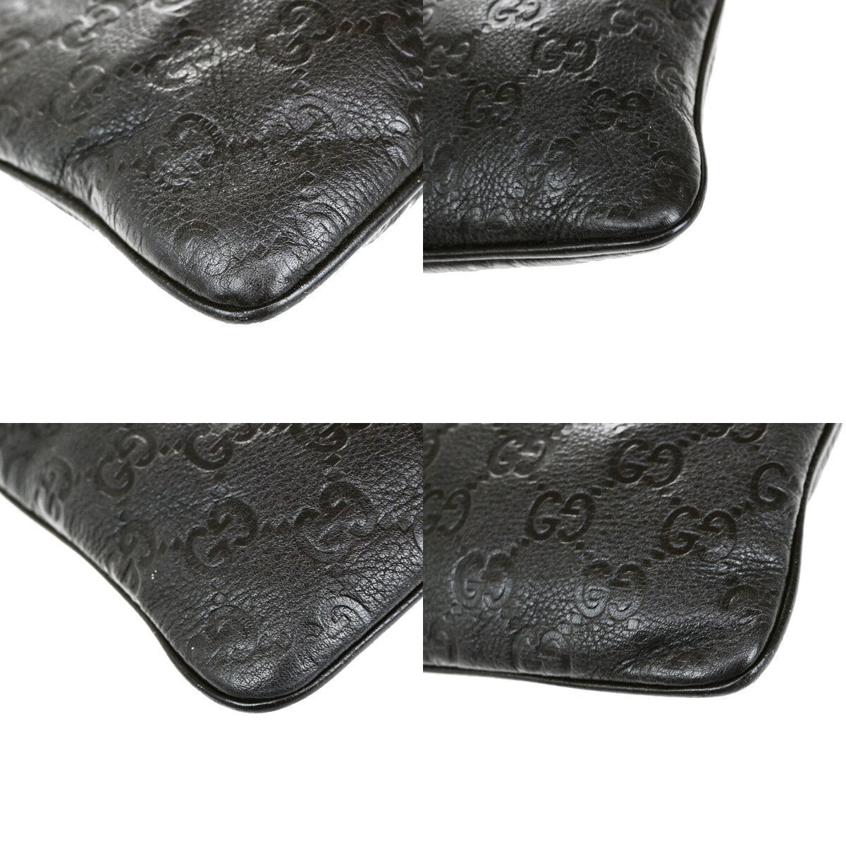 Gucci Guccissima Shoulder Bag Brown Leather Shoulder Bag Bag (Pre-Owned)