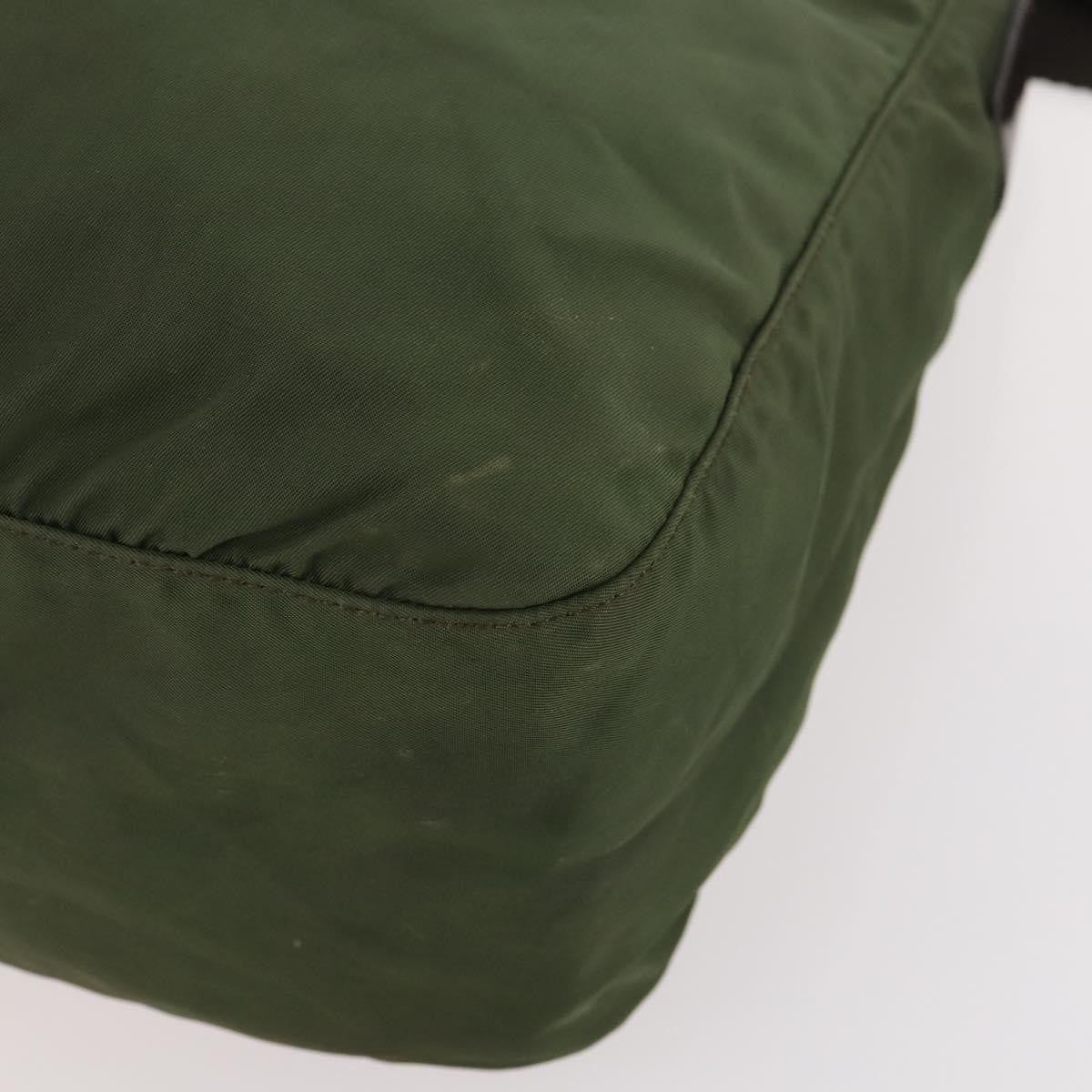 Prada Zip Top Messenger Bag Tessuto Khaki Nylon Shoulder Bag Bag