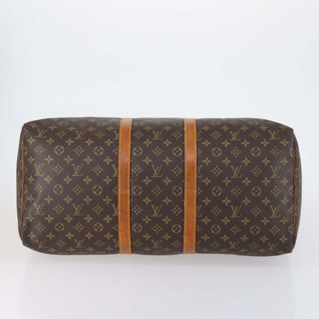 Louis Vuitton Keepall Bag Monogram Canvas Brown Canvas Travel Bag
