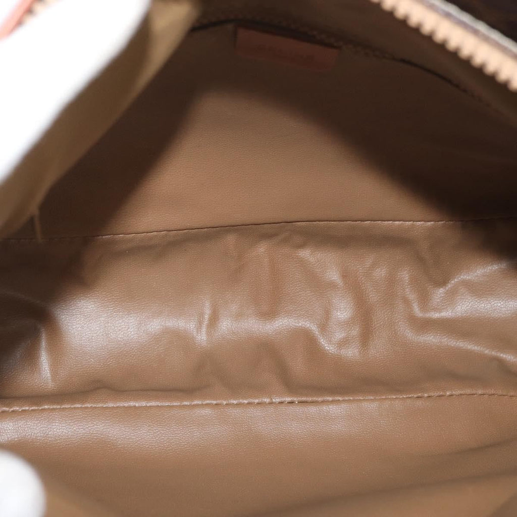 Celine Vintage Macadam Handbag Canvas And Leather Brown Canvas Handbag