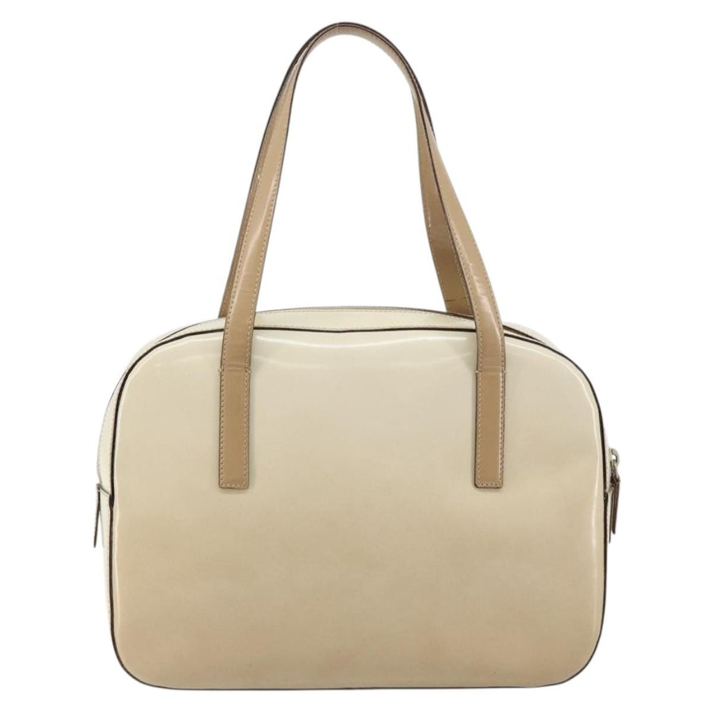 Prada Re-Edition 1995 Handbag Patent Leather Beige Patent_Leather Handbag