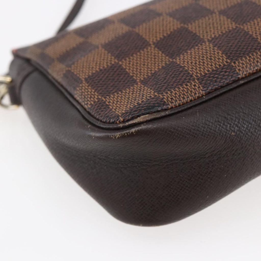 Louis Vuitton Trousse Make Up Bag Damier Canvas Brown Canvas Clutche & Pouche Bag