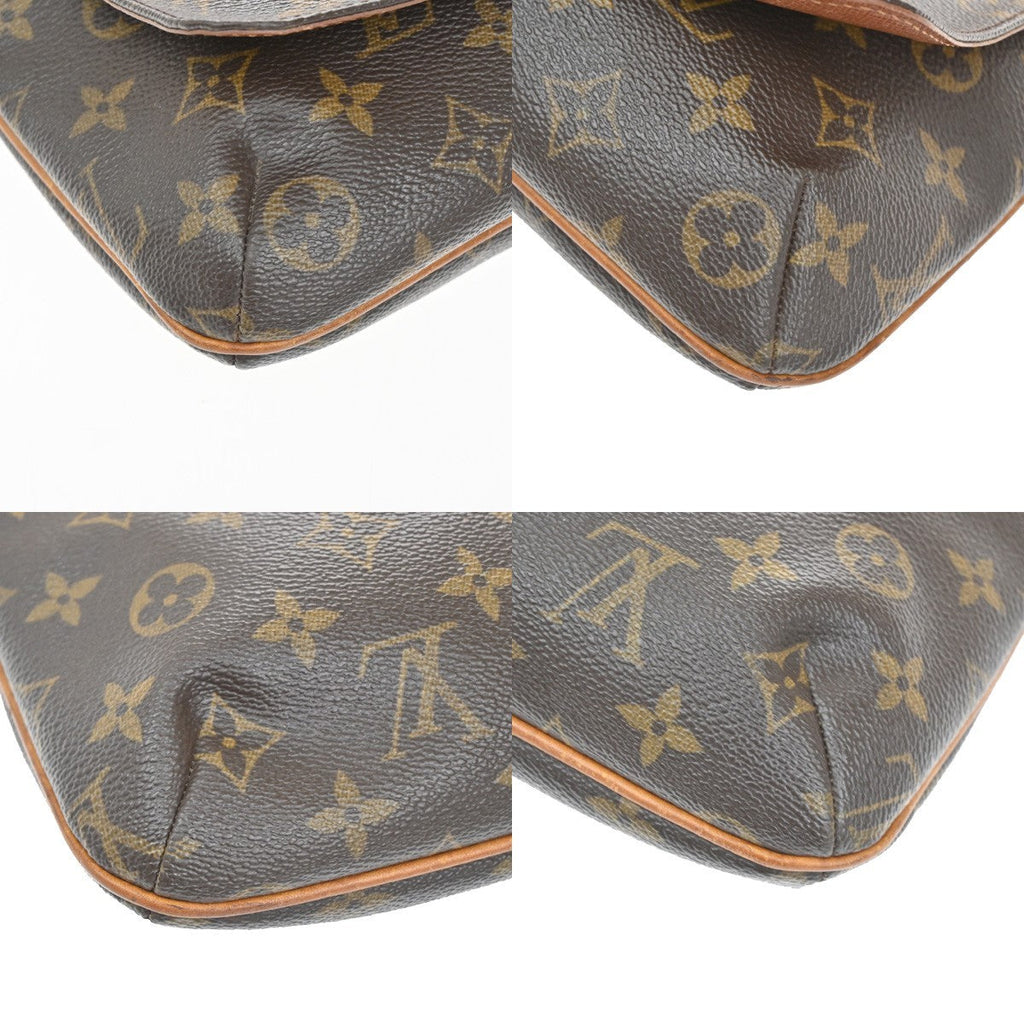 Louis Vuitton Musette Handbag Monogram Canvas Brown Canvas Shoulder Bag