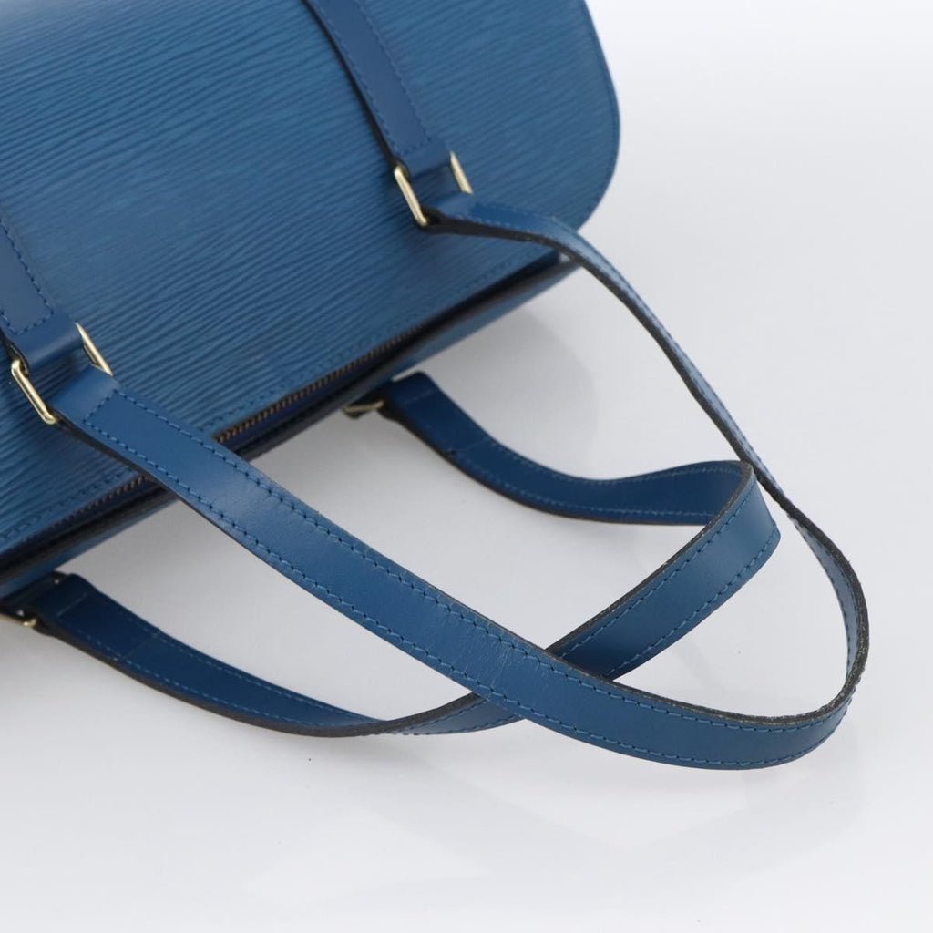 Louis Vuitton Soufflot Handbag Epi Leather Blue Leather Handbag