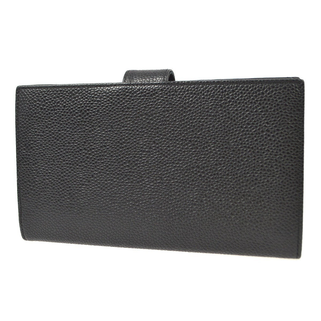 Chanel Timeless Cc French Wallet Caviar Black Leather Wallets Accessory