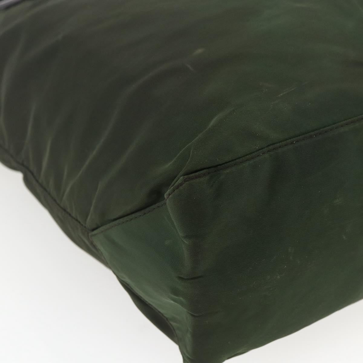 Prada Vintage Zip Tote Tessuto Khaki Nylon Tote Bag Bag