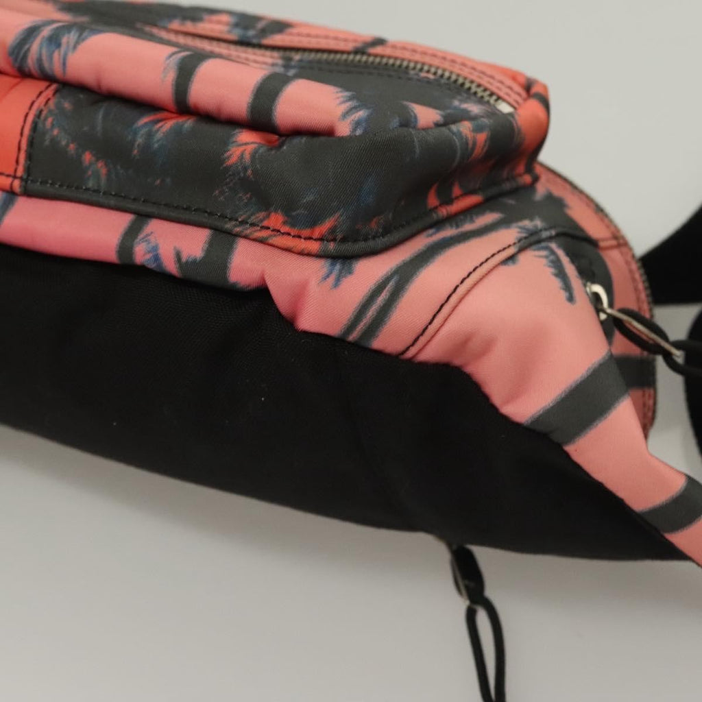 Saint Laurent Front Pocket Waist Bag Printed Nylon Pink Nylon Shoulder Bag Bag (Pre-Owned)