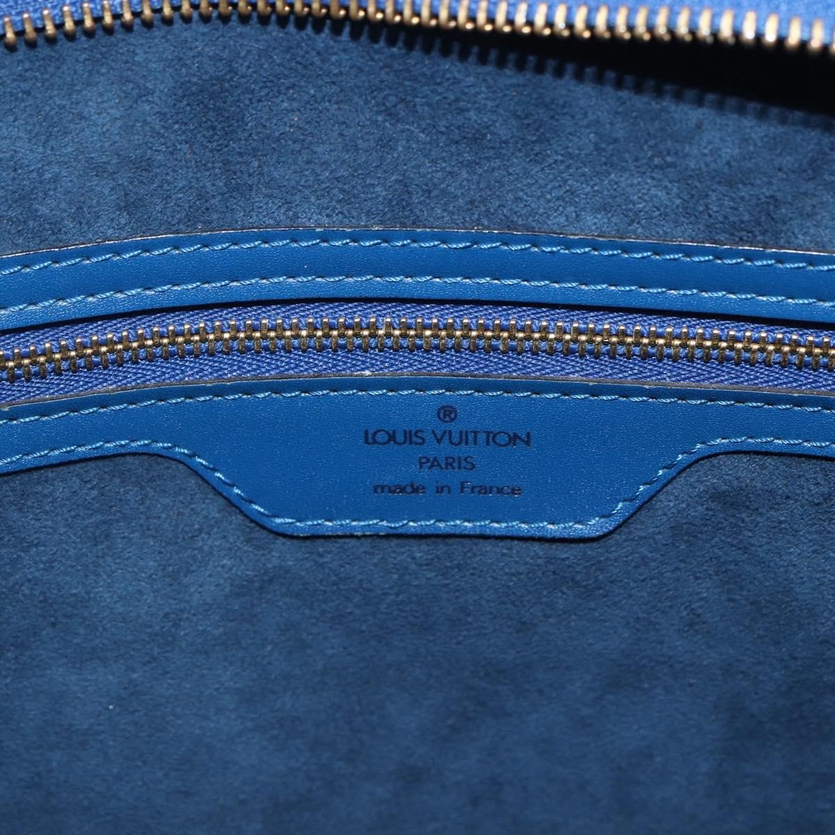Louis Vuitton Saint Jacques Handbag Epi Leather Blue Leather Shoulder Bag